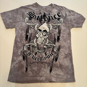 Jeff Dunham silence I keel you Y2K skull shirt